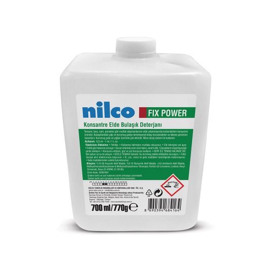 Nilco Fix Power Konsantre Elde Bulaşık Deterjanı 700ml *KARTUŞ* Koli 12 Adet