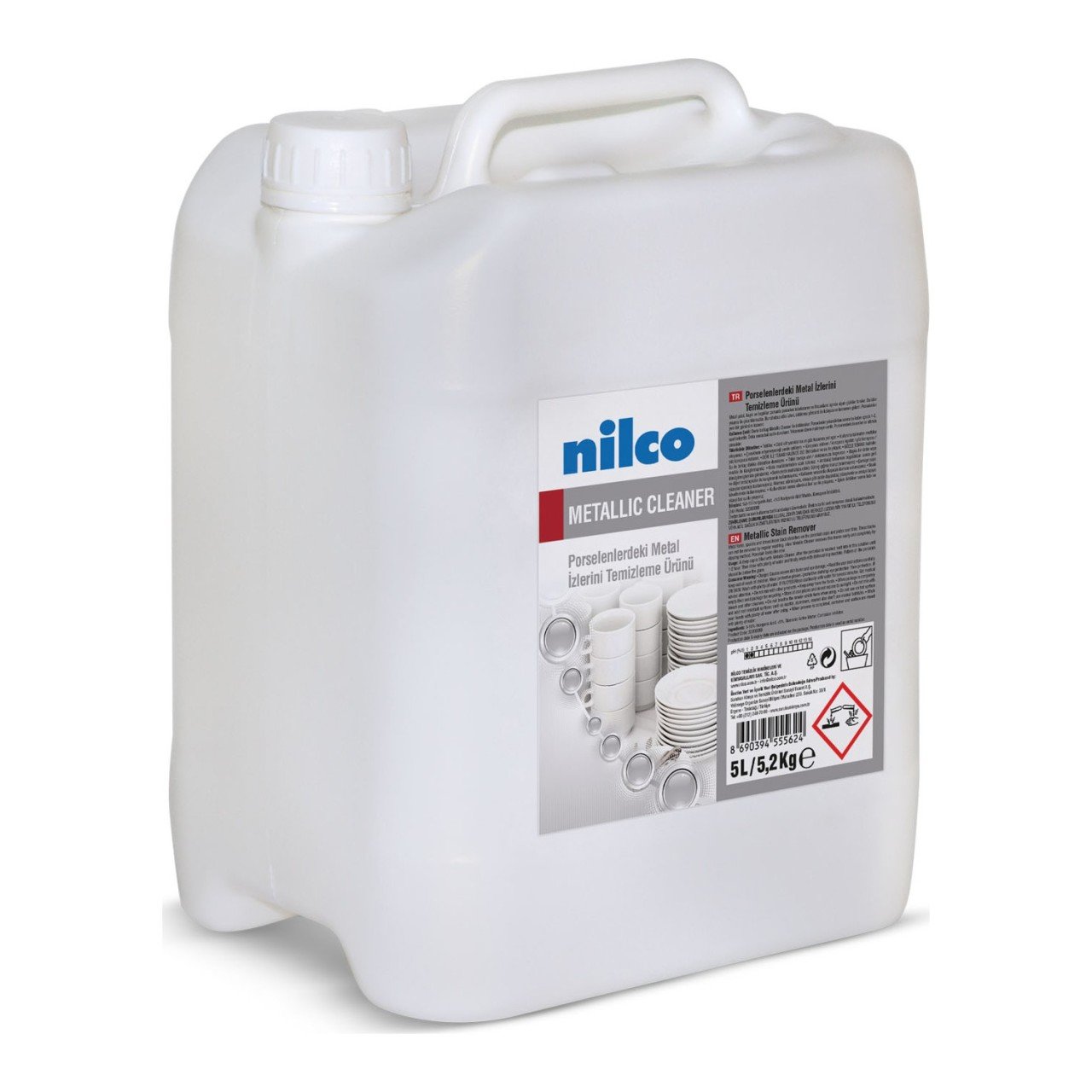 Nilco Metallic Cleaner Porselenlerde Oluşan Metal İzleri Temizleme Ürünü 5 L