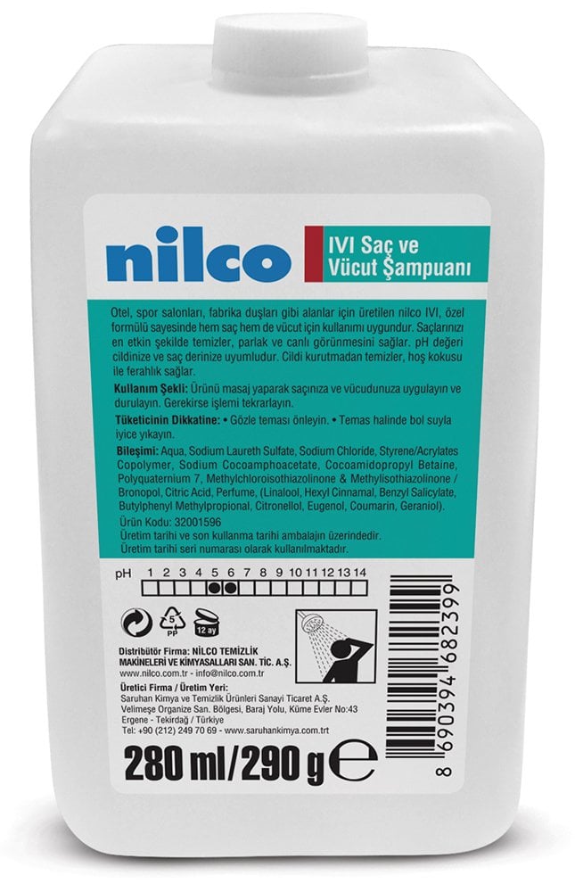 Nilco IVI Saç ve Vücut Şampuanı 280 ml *KARTUŞ*